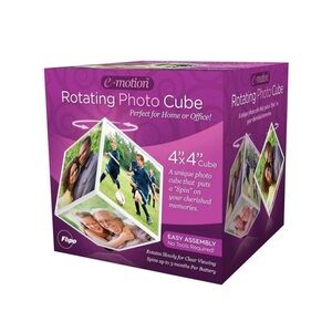 Flipo E-Motion Spinning Photo Cube, 4-Inch NWT